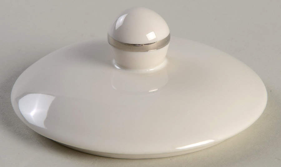 Pierra Grey (Platinum Rim) Lid for Sugar Bowl by Flintridge-1
