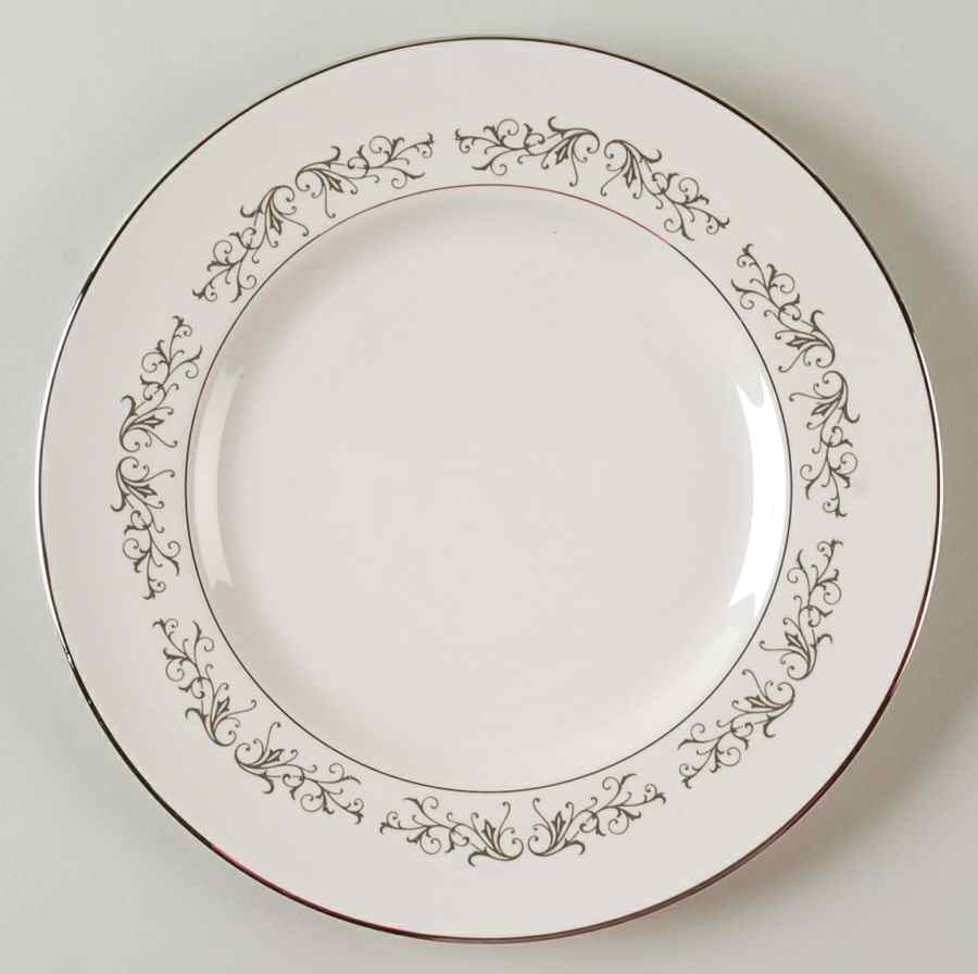 Pierra Grey (Platinum Rim) Salad Plate by Flintridge-1