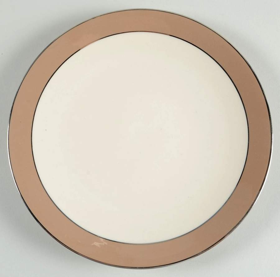 Platinum Cocoa (Coupe) Salad Plate by Flintridge-1