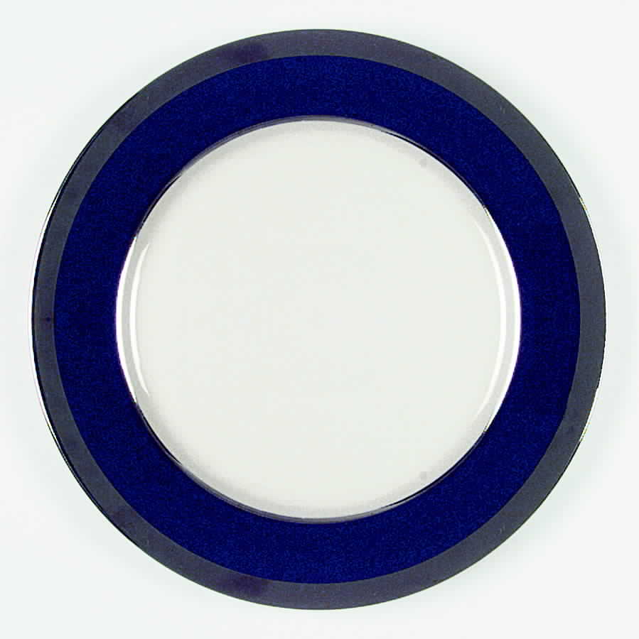 Platinum Cobalt (Rim) Dinner Plate by Flintridge-1
