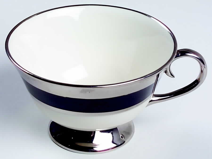 Platinum Cobalt (Rim) Footed Cup by Flintridge-1