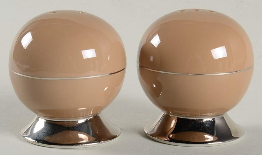 Platinum Cocoa (Rim) Salt & Pepper Set by Flintridge-1