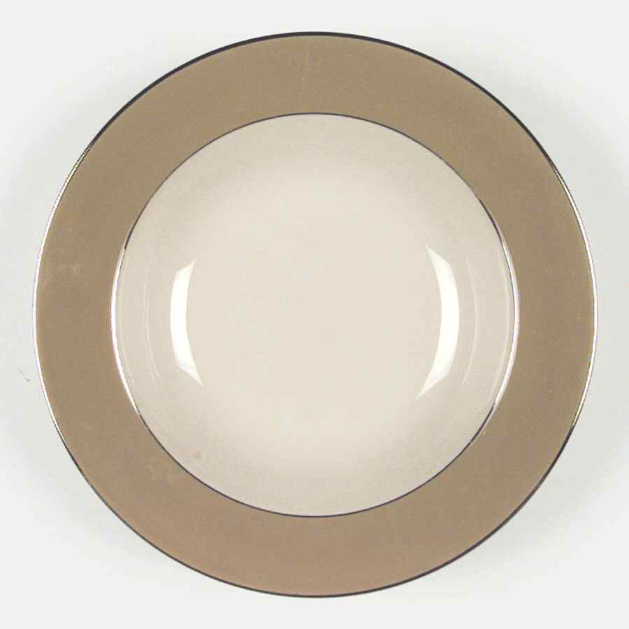 Platinum Cocoa (Rim) Rim Soup Bowl by Flintridge-1