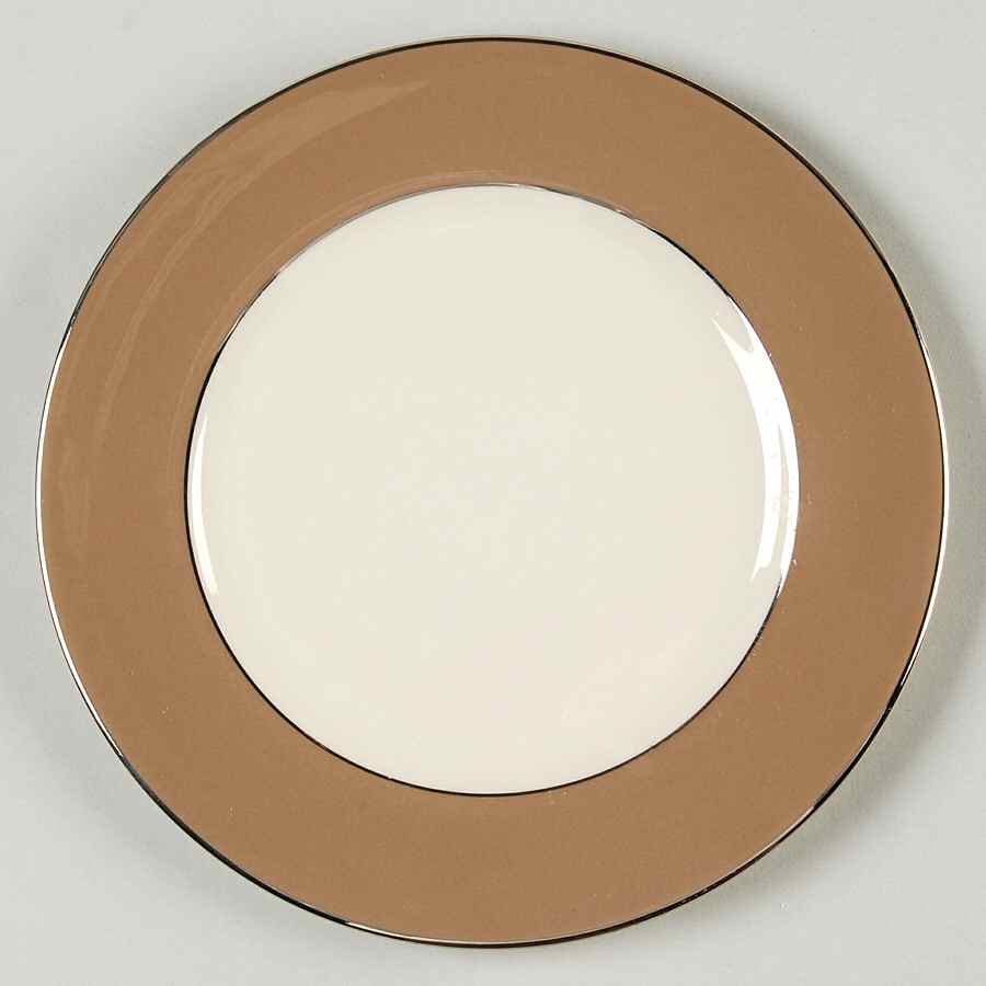 Platinum Cocoa (Rim) Bread & Butter Plate by Flintridge-1