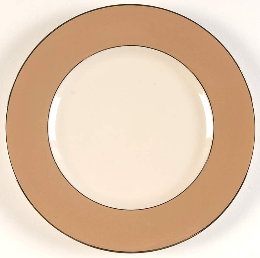 Platinum Cocoa (Rim) Salad Plate by Flintridge-1
