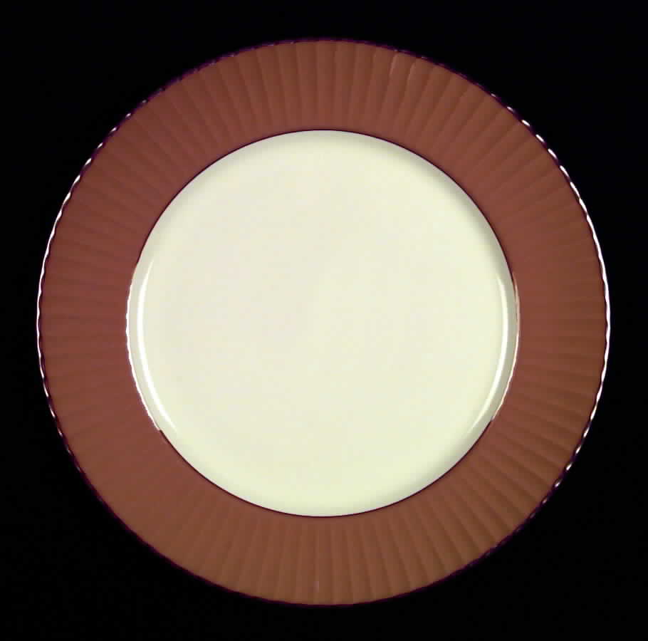 Platinum Flutes Cocoa Dinner Plate by Flintridge-1
