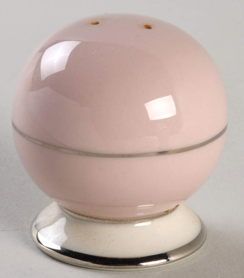 Platinum Petal Pink (Rim) Salt Shaker by Flintridge-1