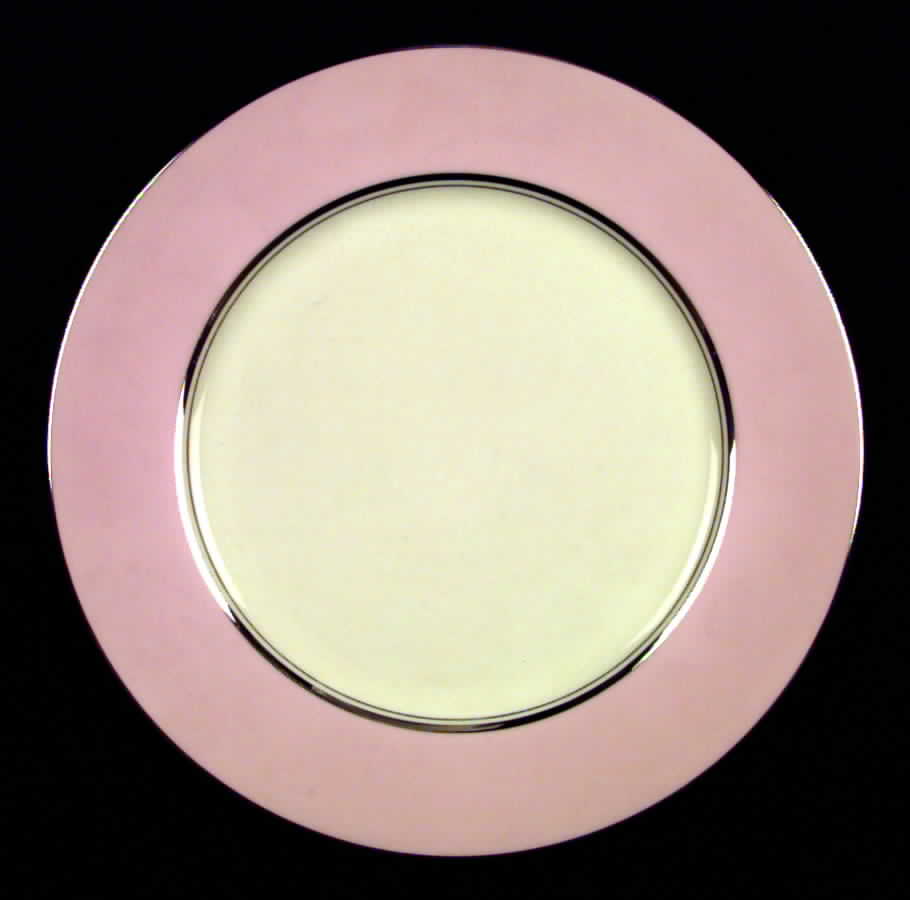 Platinum Petal Pink (Rim) Dinner Plate by Flintridge-1