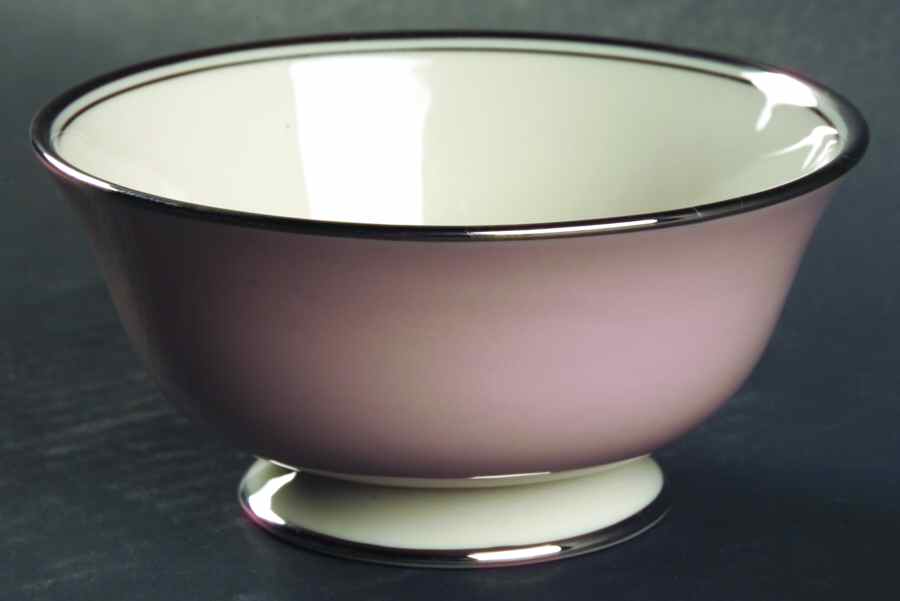 Platinum Petal Pink (Rim) Coupe Cereal Bowl by Flintridge-1
