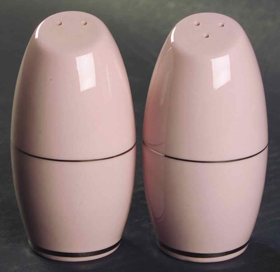 Platinum Petal Pink (Coupe) Salt & Pepper Set by Flintridge-1