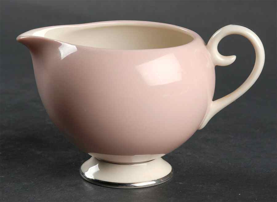Platinum Petal Pink (Rim) Creamer by Flintridge-1