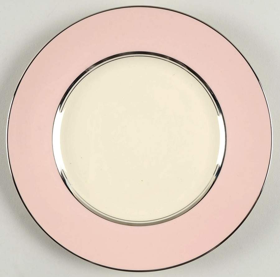 Platinum Petal Pink (Rim) Salad Plate by Flintridge-1