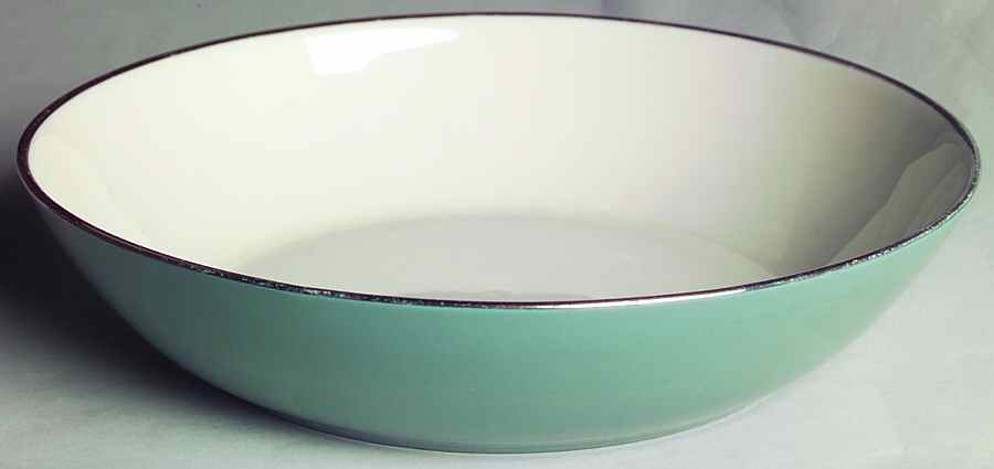 Platinum Peacock (Rim) 8" Round Vegetable Bowl by Flintridge-1