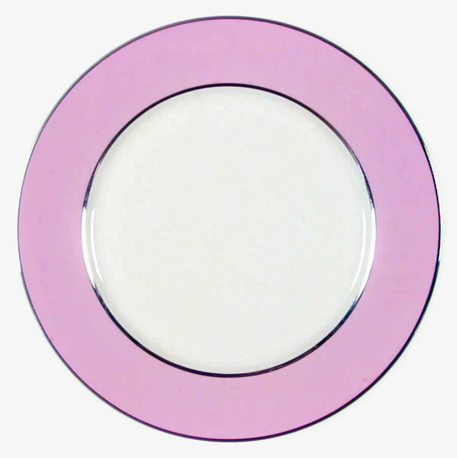 Platinum Rose (Rim) Dinner Plate by Flintridge-1