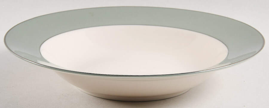Platinum Sage (Rim & Coupe) Rim Soup Bowl by Flintridge-1