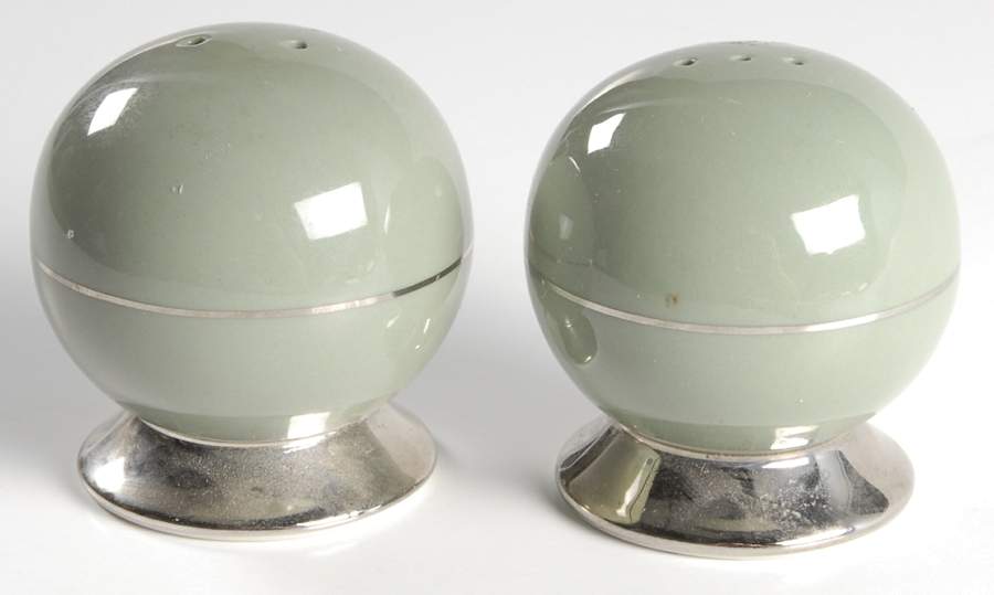 Platinum Sage (Rim & Coupe) Salt & Pepper Set by Flintridge-1
