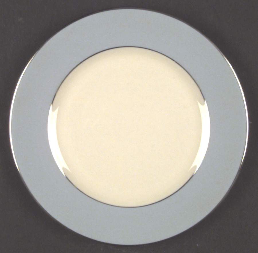 Platinum Strata Blue (Rim) Bread & Butter Plate by Flintridge-1