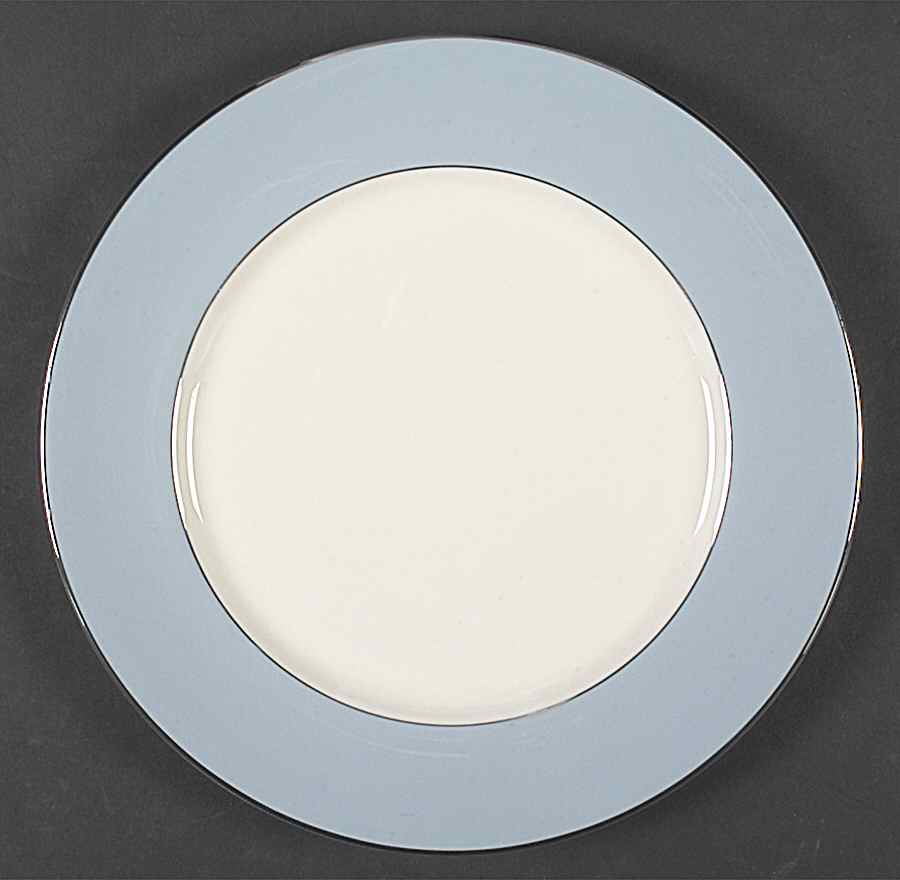 Platinum Strata Blue (Rim) Dinner Plate by Flintridge-1