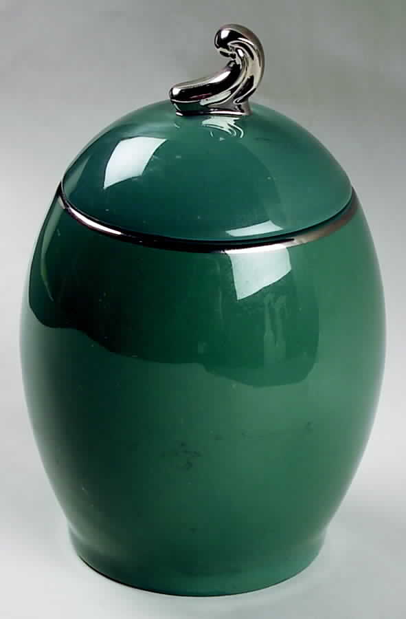 Platinum Teal (Coupe) Sugar Bowl & Lid by Flintridge-1