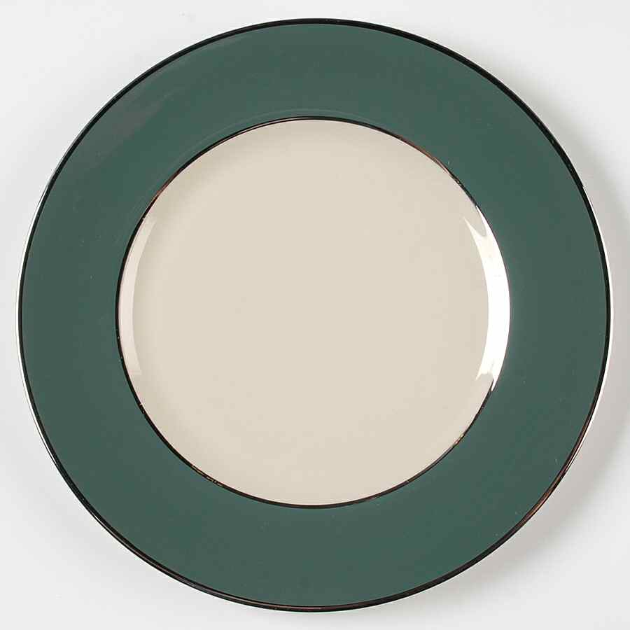 Platinum Teal (Rim) Salad Plate by Flintridge-1