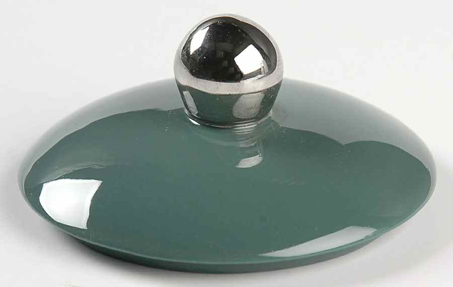 Platinum Teal (Rim) Lid for Sugar Bowl by Flintridge-1