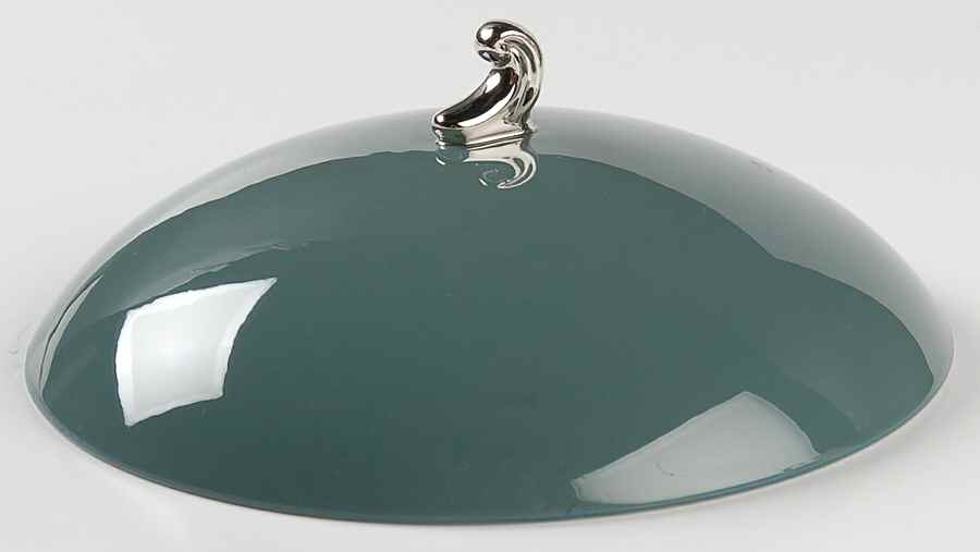 Platinum Teal (Rim) Lid for Round Vegetable by Flintridge-1