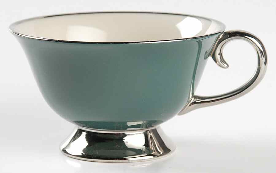 Platinum Teal (Rim) Footed Cup by Flintridge-1