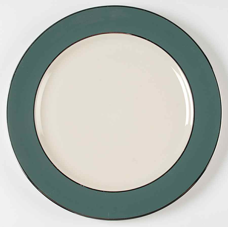 Platinum Teal (Rim) 13" Chop Plate (Round Platter) by Flintridge-1