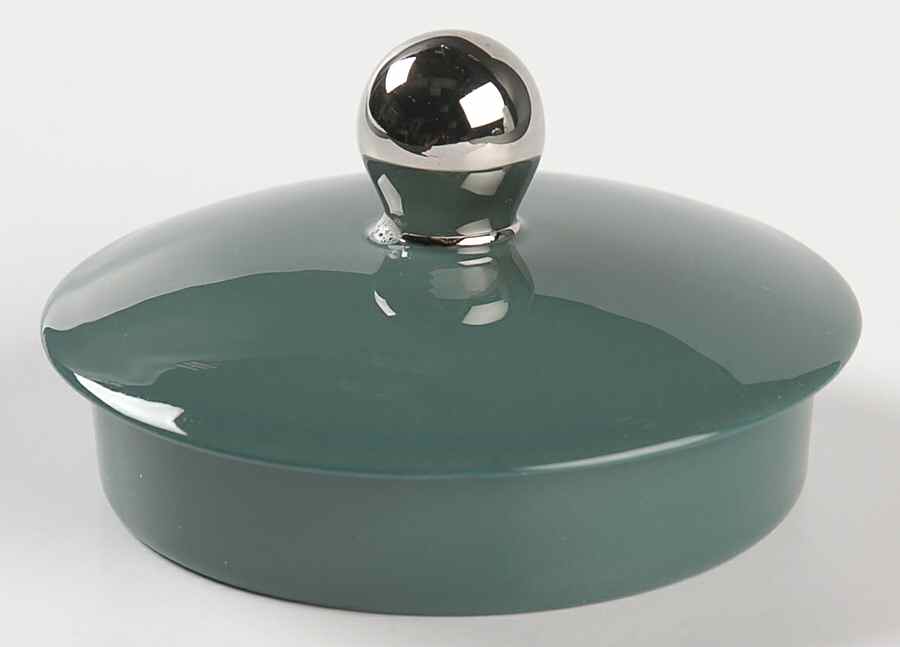 Platinum Teal (Rim) Lid for Teapot by Flintridge-1