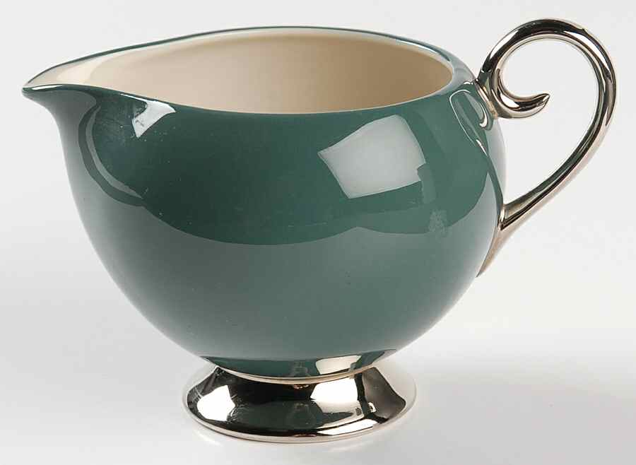 Platinum Teal (Rim) Creamer by Flintridge-1