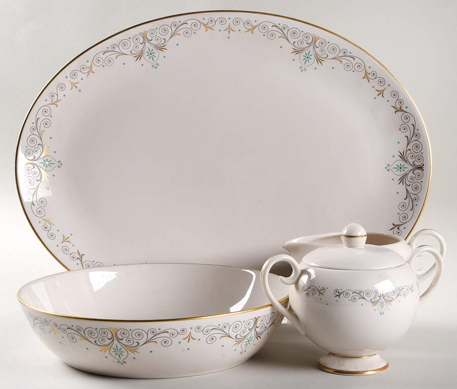 Quaintance (Gold) 5 Piece Hostess Set by Flintridge-1