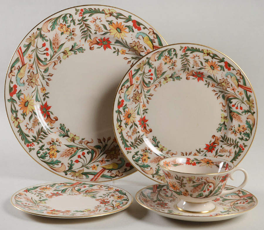 Queen Anne (Rim) 5 Piece Place Setting by Flintridge-1