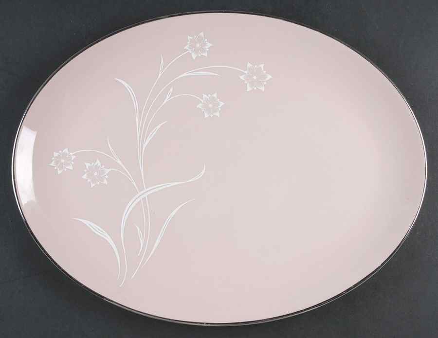Reverie Rose 14" Oval Serving Platter by Flintridge-1