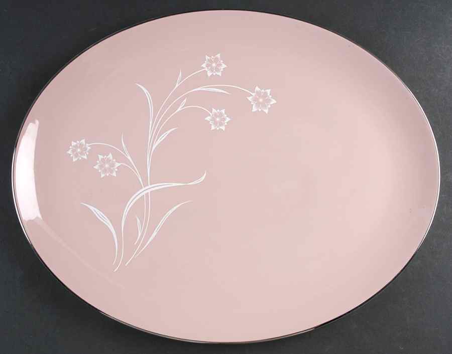 Reverie Rose 16" Oval Serving Platter by Flintridge-1