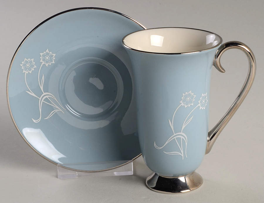 Reverie Strata Blue Irish Coffee Cup and Saucer Set by Flintridge-1
