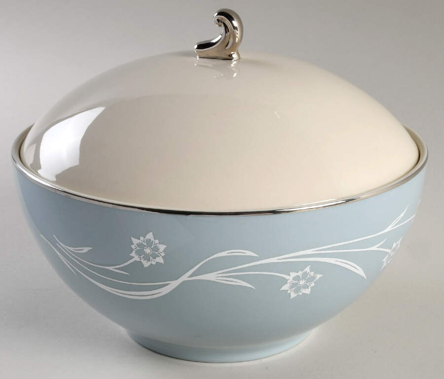 Reverie Strata Blue Round Covered Vegetable by Flintridge-1