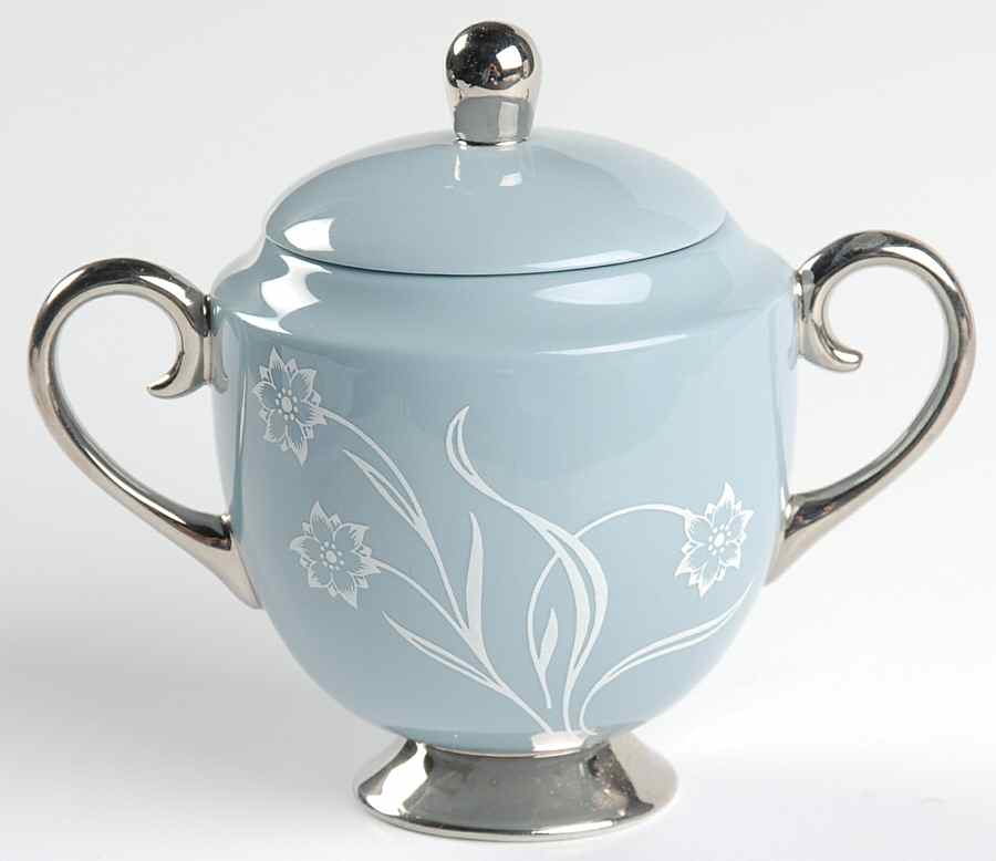 Reverie Strata Blue Mini Sugar Bowl & Lid by Flintridge-1