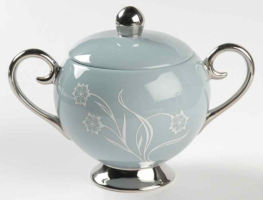 Reverie Strata Blue Sugar Bowl & Lid by Flintridge-1