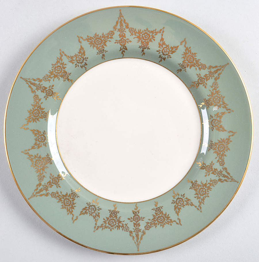 Royal Chateau Sage Green Salad Plate by Flintridge-1