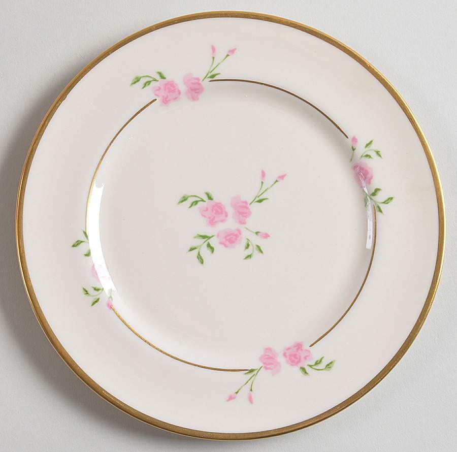 Rosebud Bread & Butter Plate by Flintridge-1