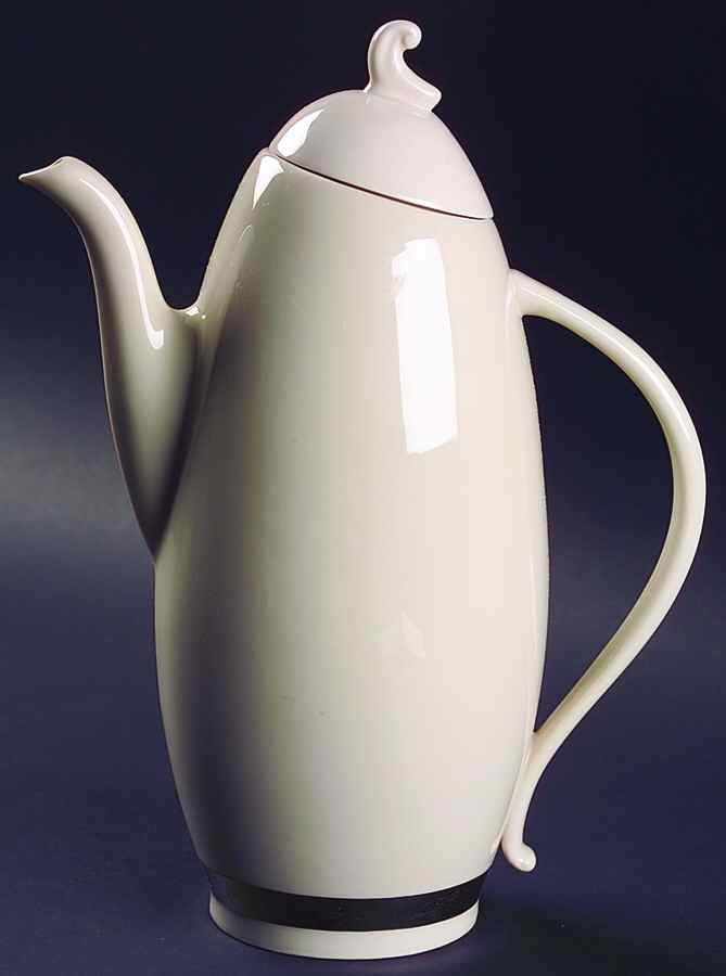 Rose Tapestry No Color Band (Rim&Coupe) Coffee Pot & Lid by Flintridge-1
