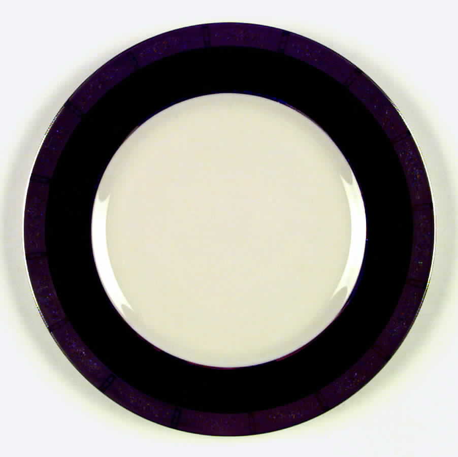 Rose Tapestry Cobalt Blue (Rim) Dinner Plate by Flintridge-1