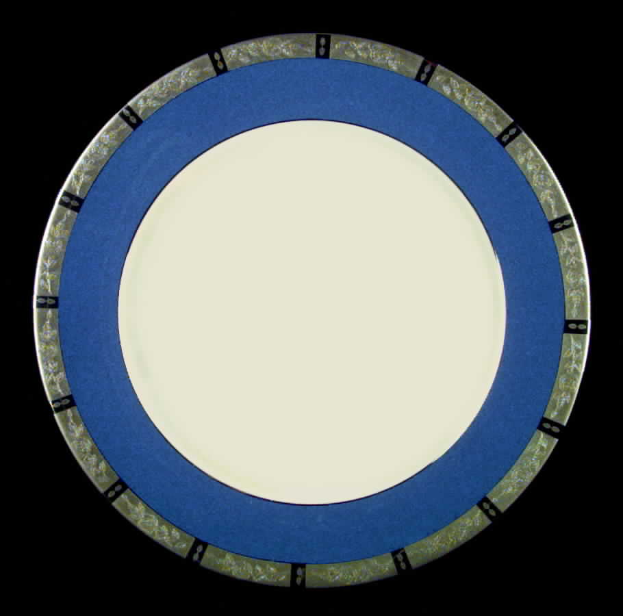 Rose Tapestry Mystic Blue (Rim) Dinner Plate by Flintridge-1