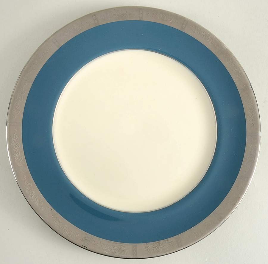 Rose Tapestry Mystic Blue (Rim) Salad Plate by Flintridge-1