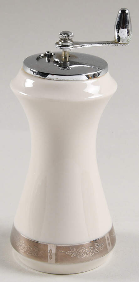 Rose Tapestry No Color Band (Rim&Coupe) Pepper Mill by Flintridge-1