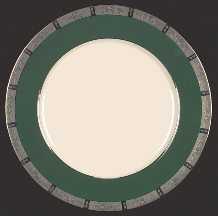 Rose Tapestry Spanish Green (Rim) Dinner Plate by Flintridge-1