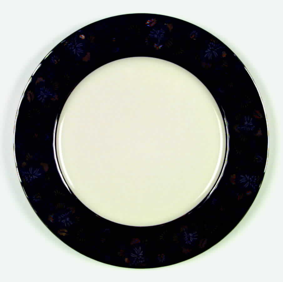 Samarkand Black Dinner Plate by Flintridge-1
