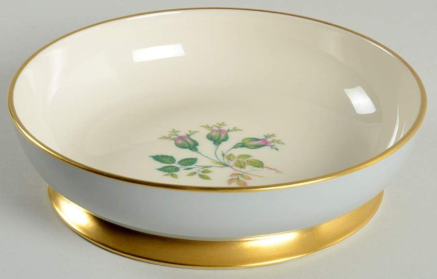 San Marino (Gold Trim, Rim & Coupe) 8" Round Vegetable Bowl by Flintridge-1