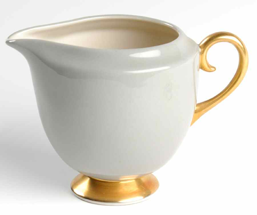San Marino (Gold Trim, Rim & Coupe) Mini Creamer by Flintridge-1