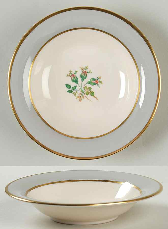 San Marino (Gold Trim, Rim & Coupe) Fruit/Dessert (Sauce) Bowl by Flintridge-1